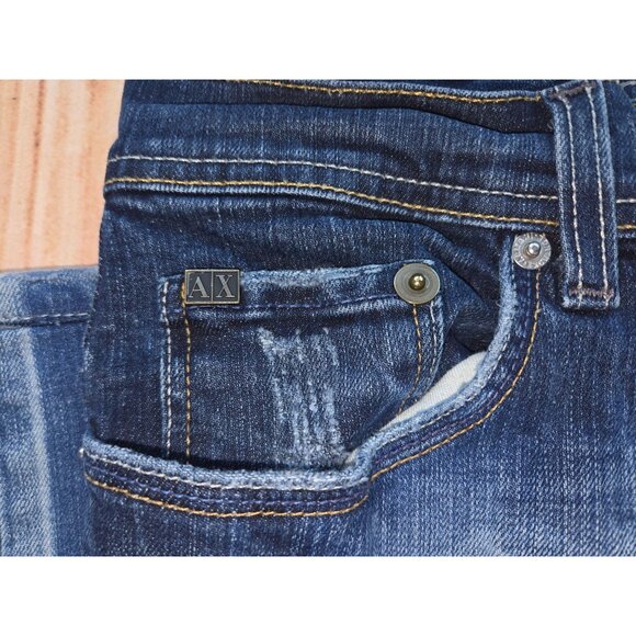 Armani Exchange Mens Blue Denim Jeans 29 x 28 Slim Fit Made In USA - Picture 6 of 8